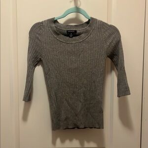 George Gray Ribbed Knit Top